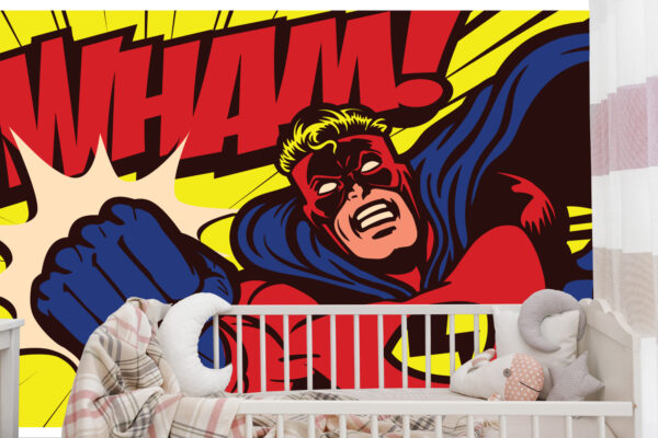 Fototapeta Komiksowy Superbohater - aranżacja mieszkania