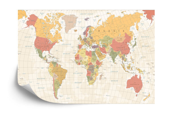 Fototapeta Mapa Świata - aranżacja
