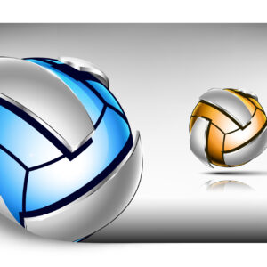 Fototapeta Dwie Piłki Siatkowe 3D - aranżacja