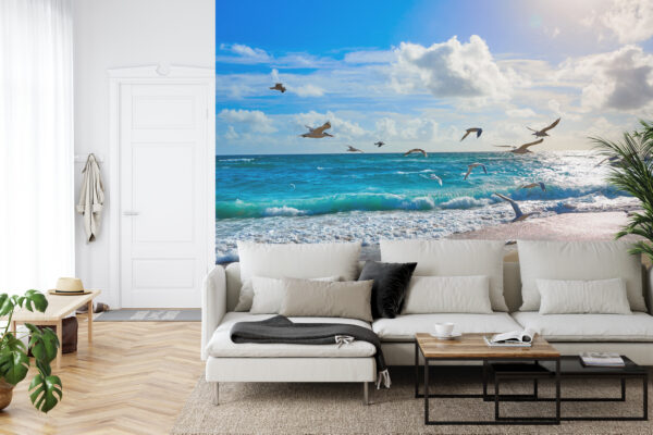 Fototapeta Plaża Morze Fale - aranżacja mieszkania