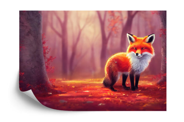 Fototapeta Woodland Fox In Autumn