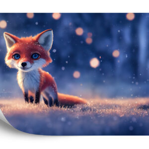 Fototapeta Woodland Fox In Winter Snow
