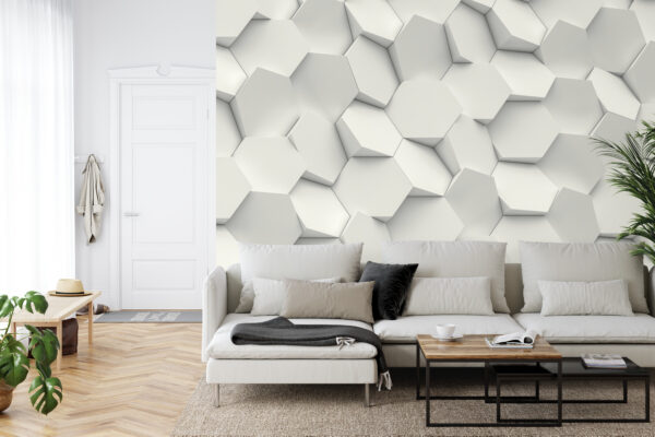 Fototapeta Hexag - aranżacja mieszkania