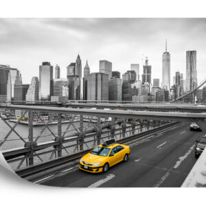 Fototapeta Taxi Crossing Brooklyn Bridge - aranżacja
