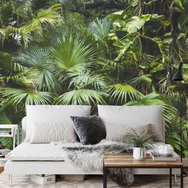 Fototapeta Piękne Liście Palmowe W Tropikalnej Dżungli - wzór fototapety