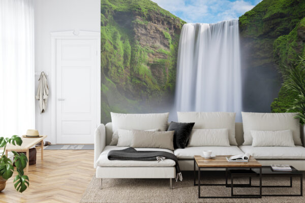 Fototapeta Wodospad Skógafoss - aranżacja mieszkania