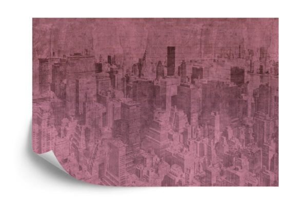 Fototapeta Nowy Jork Grunge I Różowy - aranżacja