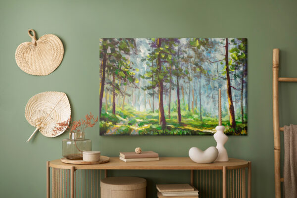 Obraz Na Płótnie Leśny Krajobraz Jak Malowany - aranżacja mieszkania