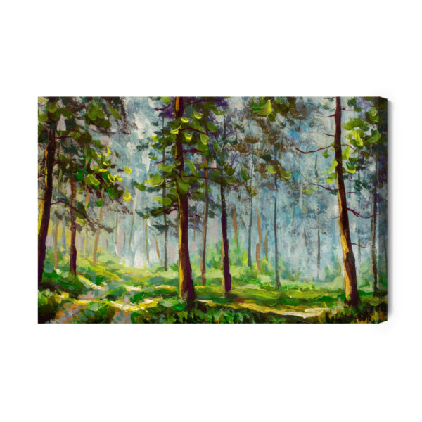Obraz Na Płótnie Leśny Krajobraz Jak Malowany - aranżacja