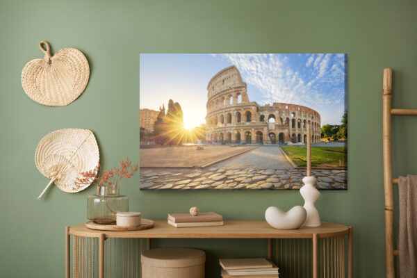 Obraz Na Płótnie Widok Na Koloseum O Poranku - aranżacja mieszkania