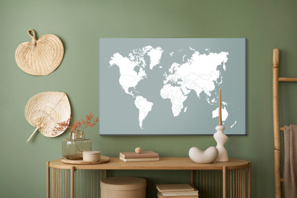 Obraz Na Płótnie Mapa Świata - aranżacja mieszkania