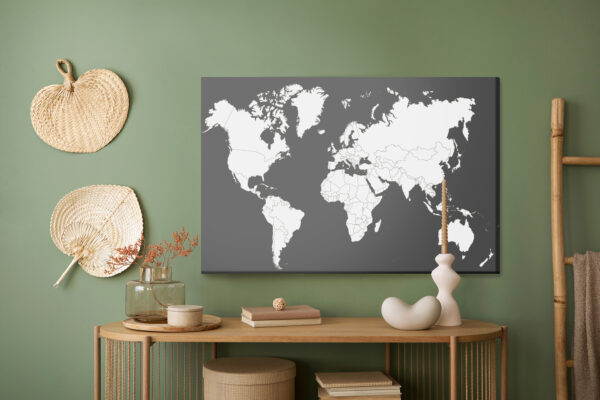Obraz Na Płótnie Klasyczna Mapa Świata - aranżacja mieszkania