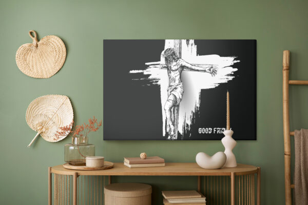 Obraz Na Płótnie Chrystus Na Krzyżu - aranżacja mieszkania