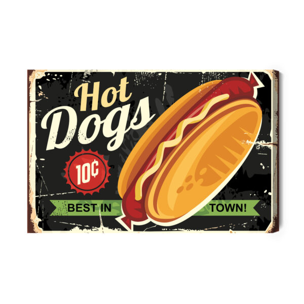 Obraz Na Płótnie Hot Dogi W Stylu Vintage - aranżacja