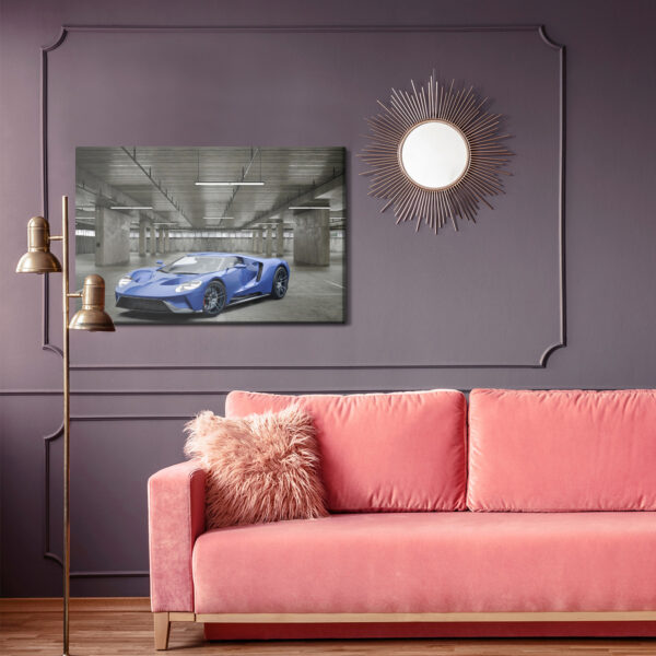 Obraz Na Płótnie Sportowy Samochód W Garażu - aranżacja salon