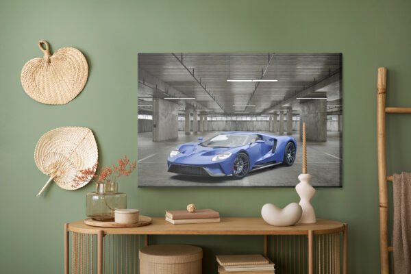 Obraz Na Płótnie Sportowy Samochód W Garażu - aranżacja mieszkania