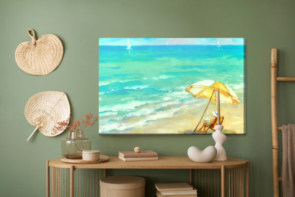 Obraz Na Płótnie Słoneczna Plaża I Morze - aranżacja mieszkania