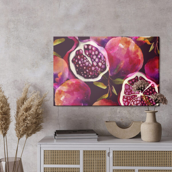 Obraz Na Płótnie Owoce Granatu - wzór na obrazie