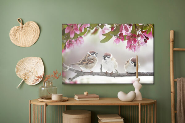 Obraz Na Płótnie Ptaki Wróble - aranżacja mieszkania