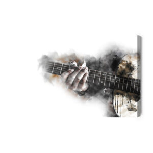 Obraz Na Płótnie Abstrakcyjna Gitara - aranżacja