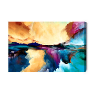 Obraz Na Płótnie Abstrakcyjne Kolorowe Chmury - aranżacja