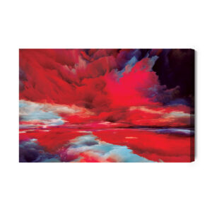 Obraz Na Płótnie Abstrakcyjne Czerwone Niebo - aranżacja