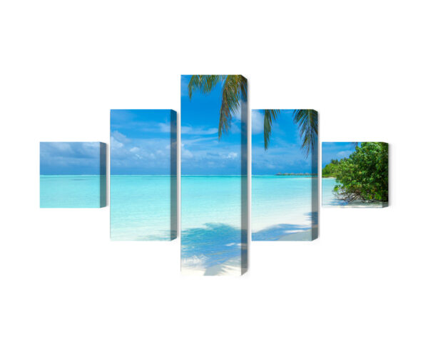 Obraz Wieloczęściowy Plaża Na Malediwach - aranżacja