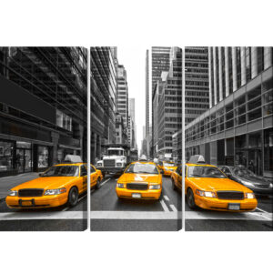 Obraz Wieloczęściowy Żółte Taksówki W Nowym Jorku - aranżacja
