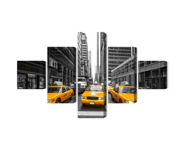 Obraz Wieloczęściowy Żółte Taksówki W Nowym Jorku - aranżacja