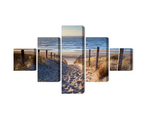 Obraz Wieloczęściowy Plaża Nad Morzem Północnym 3D - aranżacja