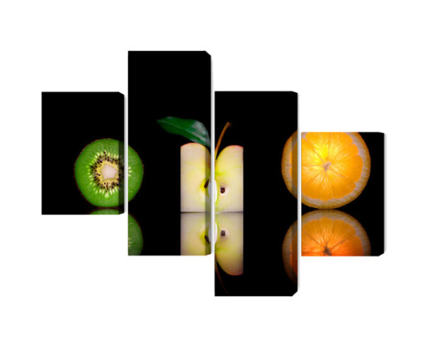 Obraz Wieloczęściowy Połówki Owoców - aranżacja