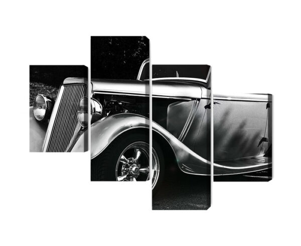 Obraz Wieloczęściowy Samochód Hot Rod W Stylu Vintage - aranżacja
