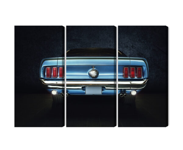 Obraz Wieloczęściowy Tył Starego Forda Mustanga - aranżacja