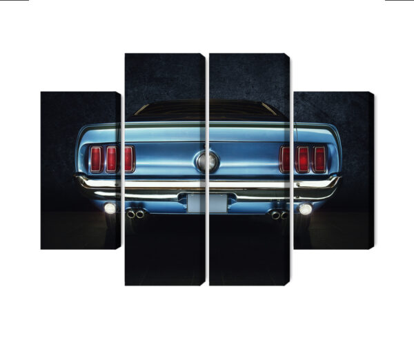 Obraz Wieloczęściowy Tył Starego Forda Mustanga - aranżacja