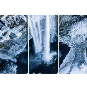 Obraz Wieloczęściowy Zimowy Wodospad - aranżacja