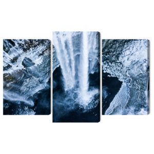 Obraz Wieloczęściowy Zimowy Wodospad - aranżacja