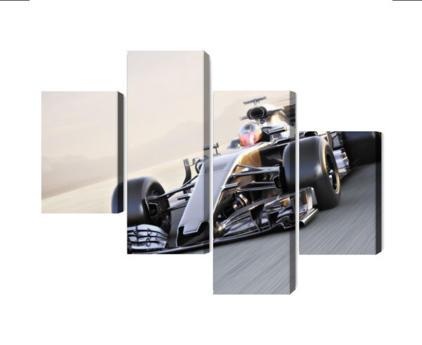 Obraz Wieloczęściowy Samochód Formuły 1 Na Torze Wyścigowym - aranżacja