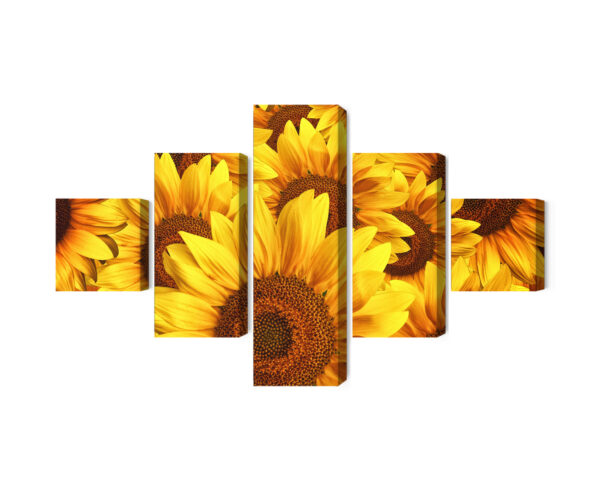 Obraz Wieloczęściowy Kwiaty Słonecznika 3D - aranżacja