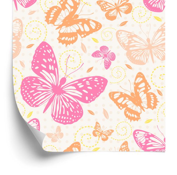 Tapeta Dla Dzieci - Kolorowe Motyle - wzór