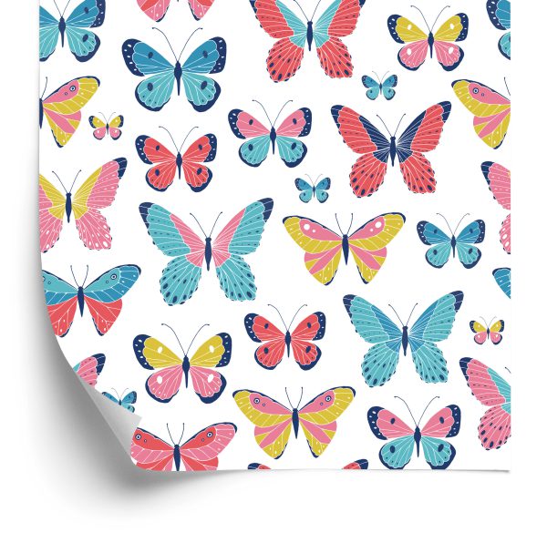 Tapeta Dla Dzieci - Śliczne Motylki - wzór