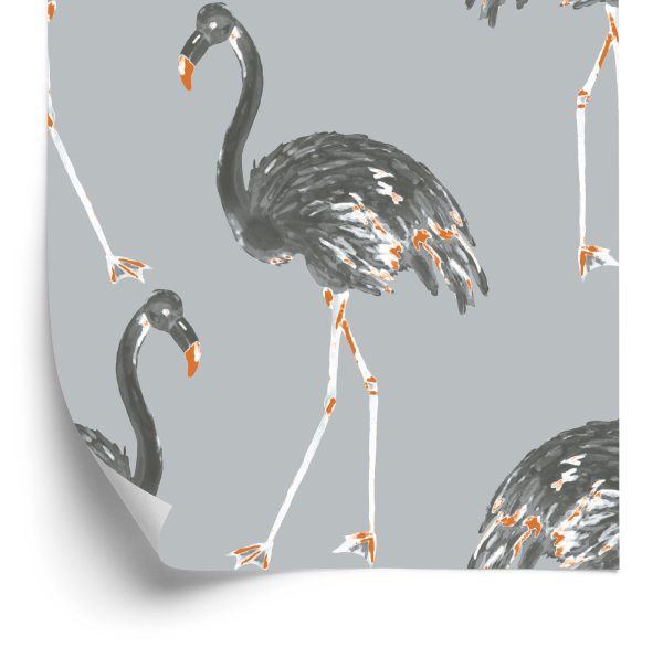 Tapeta – Flamingi Jak Malowane - wzór