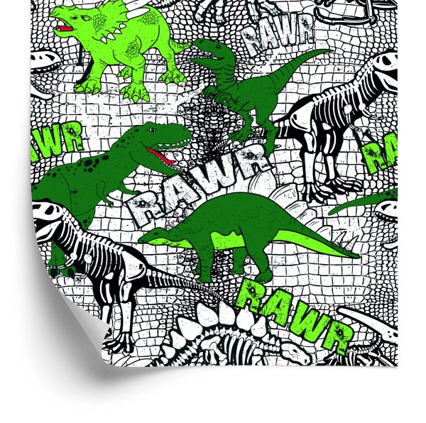 Tapeta Dinozaury Zwierzęta Do Pokoju Młodzieżowego - wzór