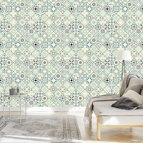 Tapeta Kolorowa Marokańska Mozaika - aranżacja