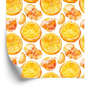 Tapeta Do Kuchni Owoce Cytrusy Pomarańcze - wzór